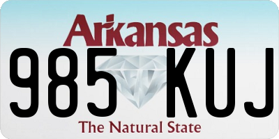 AR license plate 985KUJ