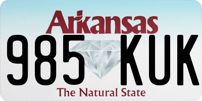 AR license plate 985KUK