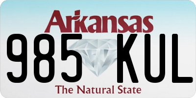 AR license plate 985KUL