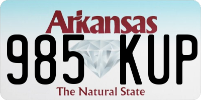 AR license plate 985KUP