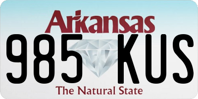 AR license plate 985KUS