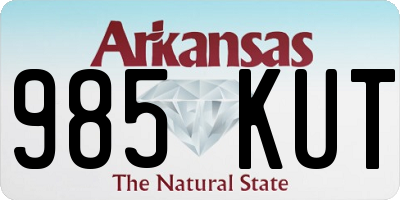 AR license plate 985KUT
