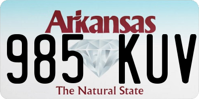 AR license plate 985KUV