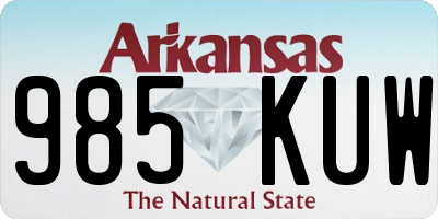 AR license plate 985KUW
