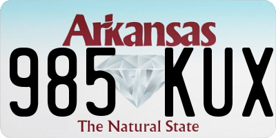 AR license plate 985KUX