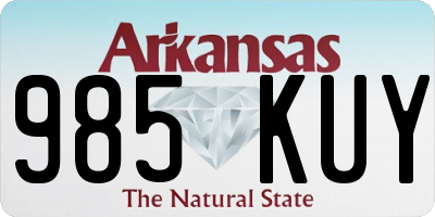 AR license plate 985KUY