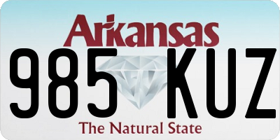 AR license plate 985KUZ