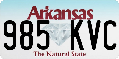 AR license plate 985KVC