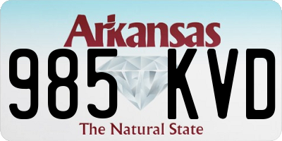 AR license plate 985KVD