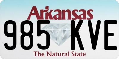 AR license plate 985KVE