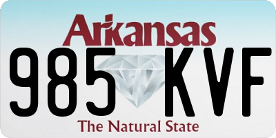 AR license plate 985KVF