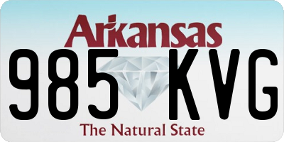 AR license plate 985KVG