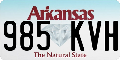 AR license plate 985KVH