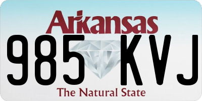 AR license plate 985KVJ