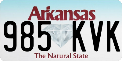 AR license plate 985KVK