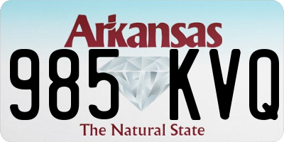 AR license plate 985KVQ