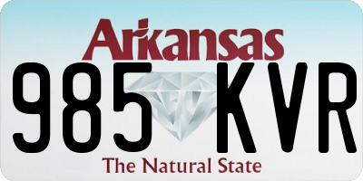 AR license plate 985KVR