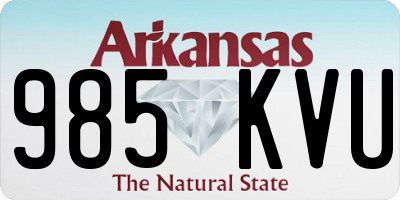 AR license plate 985KVU