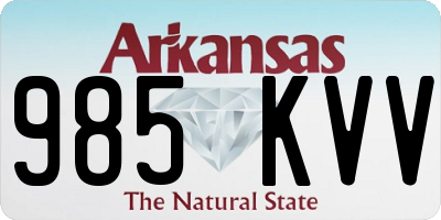 AR license plate 985KVV