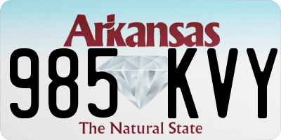 AR license plate 985KVY