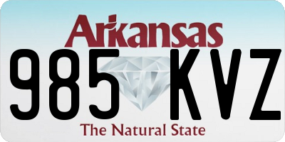 AR license plate 985KVZ