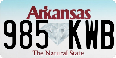 AR license plate 985KWB