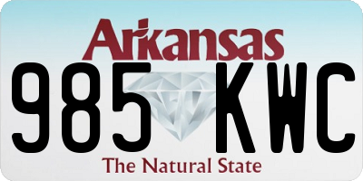 AR license plate 985KWC