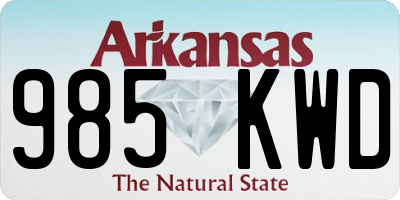 AR license plate 985KWD