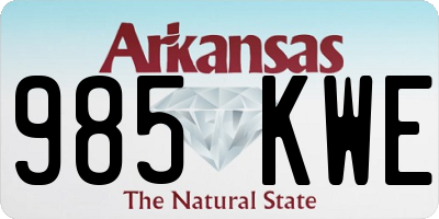 AR license plate 985KWE