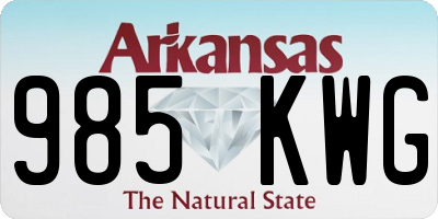 AR license plate 985KWG