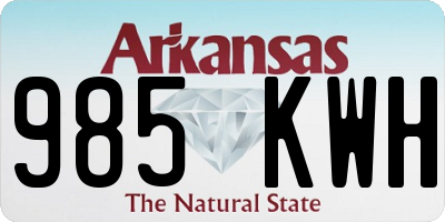 AR license plate 985KWH