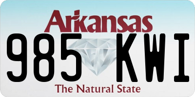 AR license plate 985KWI
