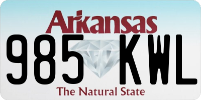 AR license plate 985KWL