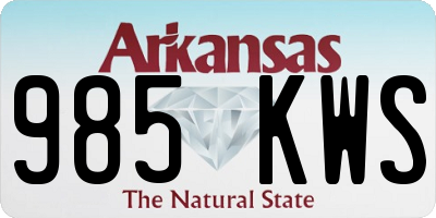 AR license plate 985KWS