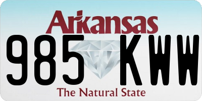 AR license plate 985KWW
