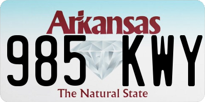 AR license plate 985KWY