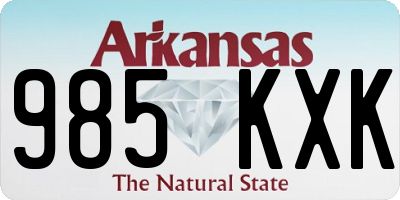 AR license plate 985KXK