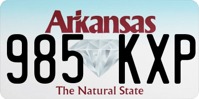AR license plate 985KXP