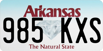 AR license plate 985KXS