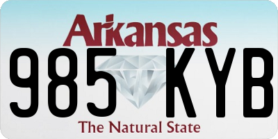 AR license plate 985KYB