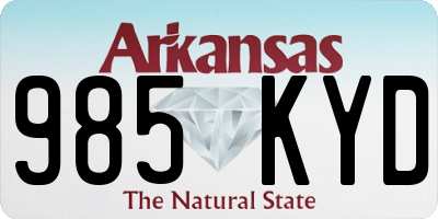 AR license plate 985KYD