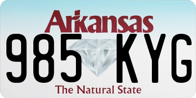 AR license plate 985KYG
