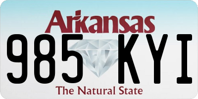 AR license plate 985KYI