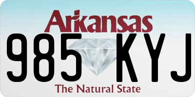 AR license plate 985KYJ