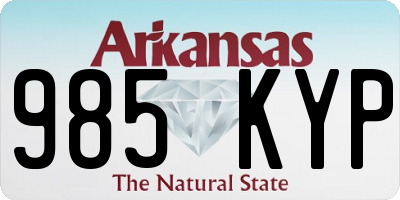 AR license plate 985KYP