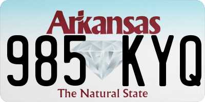 AR license plate 985KYQ