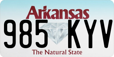 AR license plate 985KYV