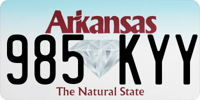 AR license plate 985KYY