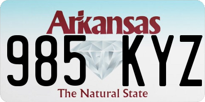 AR license plate 985KYZ