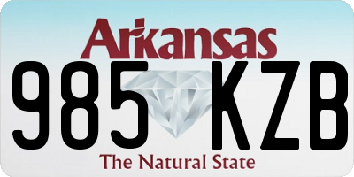 AR license plate 985KZB